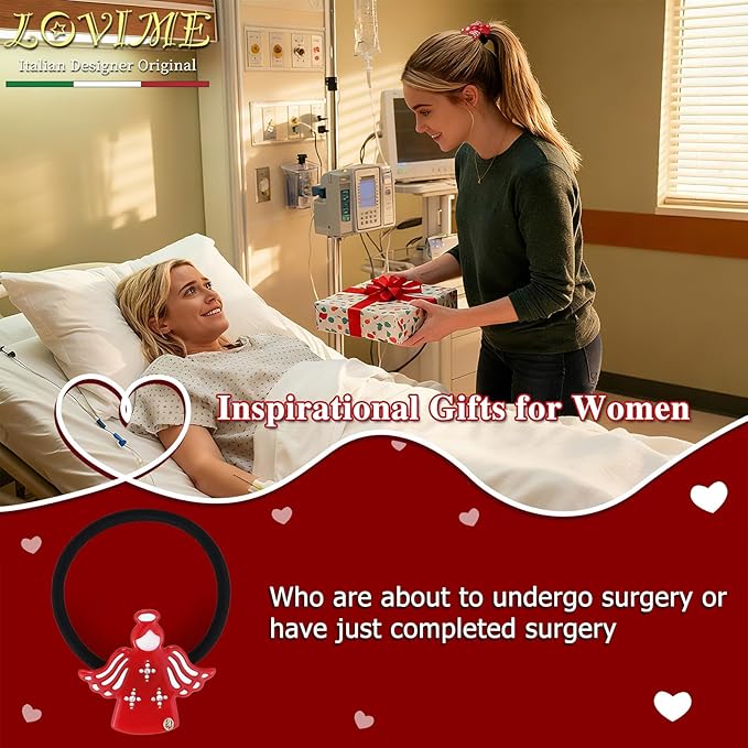 Get Well Soon Gifts for Women After Surgery Recovery for Women, "Guardian Angel" Hair Ties Thinking of You Cancer Care Gifts for Sick Friends Feel Better Encouragement Comfort with Gift Box
