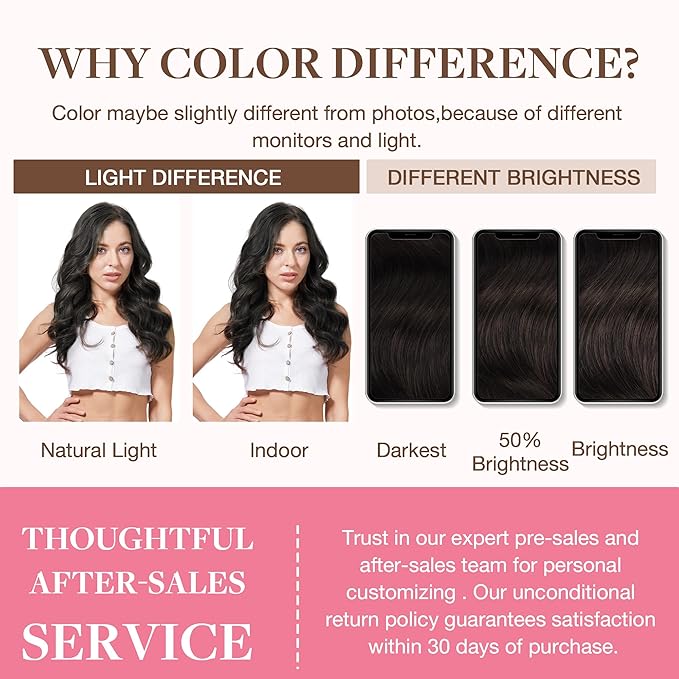 GOO GOO Clip in Hair Extensions Real Human Hair, Remy Human Hair Extensions Clip ins for Women, Natural Human Hair, 18inch 170g 9Pcs, #2 Dark Brown