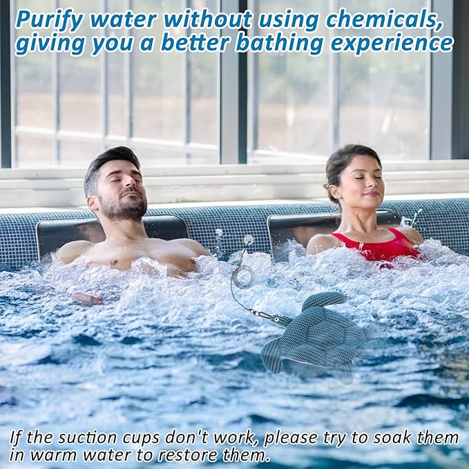 Hot Tub Scum Absorber, 2025 Upgrade Reusable Scum Turtle Hot Tub Absorber Accessories Hot Tub Sponge for Spa & Pool Cleaner, Hot Tub Oil Absorbing Keeps Water Clean