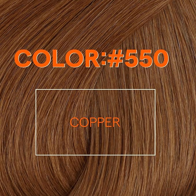 Full Shine Hair Extensions Sew In 24 Inch Human Hair Weft Extensions Color Copper Remy Straight Hair Weft Sew In Extensions Real Human Hair For Women 105G