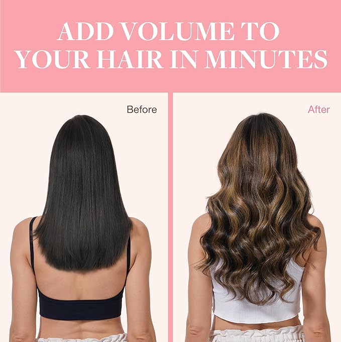GOO GOO Clip in Hair Extensions Real Human Hair, Remy Human Hair Extensions Clip ins for Women, Natural Human Hair, 22inch 120g 7Pcs, 1B/6/1B Balayage Natural Black to Chestnut Brown