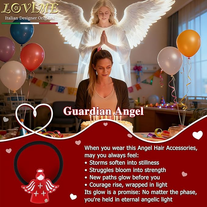 Inspirational Birthday Gifts for Older Lonely Women, "Guardian Angel" Premium Hair Ties, Goodbye Farewell Gifts for Retirement Moving Away Grandmother from Sister Bestie daughter, Still with You