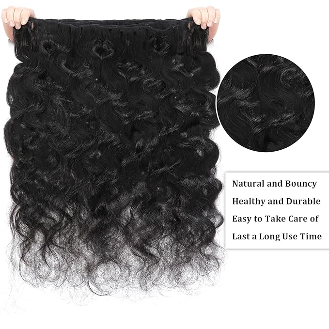 16A Raw Body Wave Bundles Human Hair 100% Human Hair Bundles,Triple Lifespan Virgin Remy Hair Extensions,Keep Texture Silky Soft After Multiple Washes (Body Wave 3 Bundles, 18 18 18 Inch)