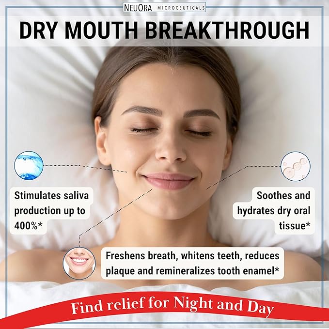 Dry Mouth TR by NeuOra Microceuticals: 8 Hour Time-Release Oral Micro Tabs, 1pk