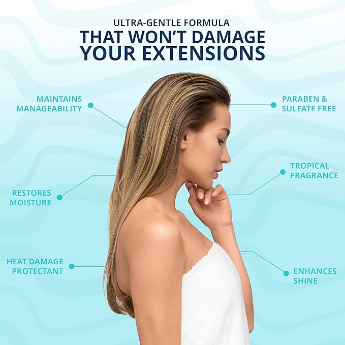Leave-in Conditioner, Heat Protectant, Detangling, Moisturizing Formula for Hair Extensions, 8 fl oz