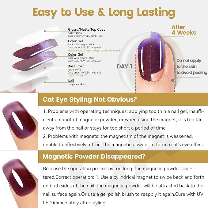 YTD Likomey Cat Eye Gel Nail Polish,High Shine Glass 15ml Mystic Purple Magnetic Glitter Translucent Jelly Salon Home Fall Winter UV Color Varnish with Magnet Stick,HEMA Free TPO Free,MY507