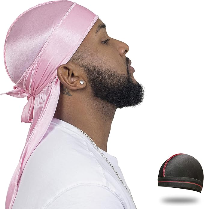 ForceWave Silky Durag for Men Wave Cap Satin Dorag for Men Women 360 Wave