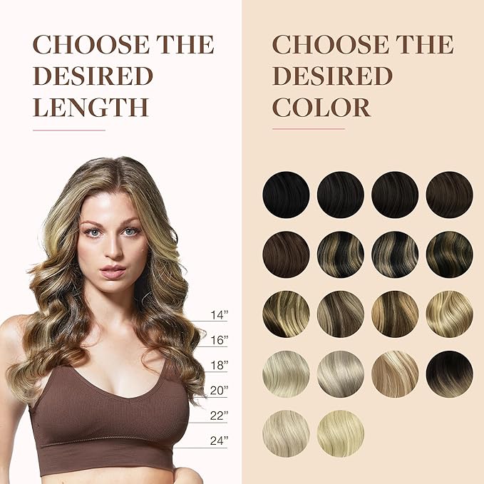 GOO GOO Clip in Hair Extensions Real Human Hair, Remy Human Hair Extensions Clip ins for Women, Natural Human Hair, 20inch 150g 7Pcs, 5A/90/16F Bahamian Balayage