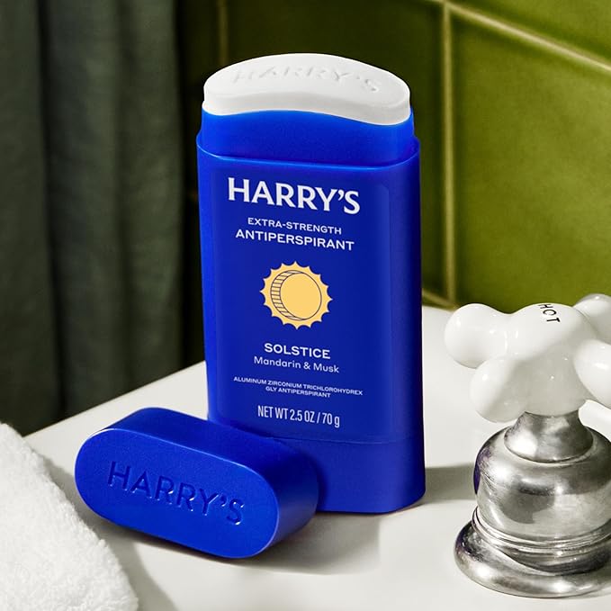 Harry's Extra-Strength Antiperspirant Deodorant, Sweat & Odor Control Antiperspirant for Men, Solstice, 2.5 oz Pack of 3