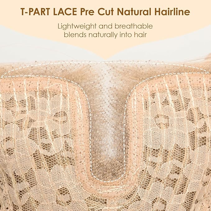 AISI HAIR Blonde Wig for Women Medium Length Wave Curly Glueless Synthetic Heat Resistant Hair Wigs for Daily Party Cosplay