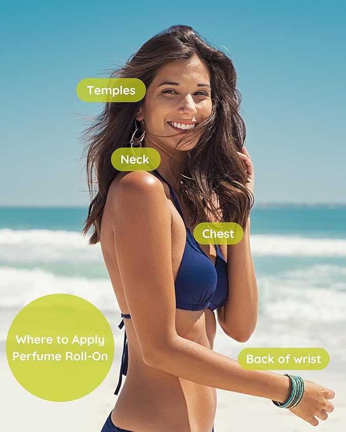 Coconut Lime Verbena Delicious Natural Pure Essential and Fragrance Oil Perfume Roll On with Organic Jojoba Oil, Eau de Toilette, Small-Batch, Alcohol Free, Handmade in California