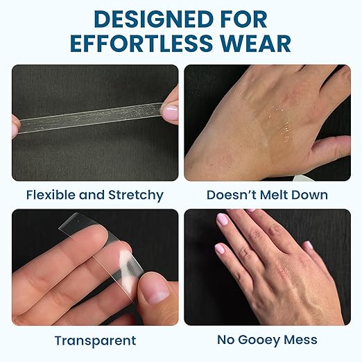SUPERTAPE Contour CC Lace Tape for Wigs Waterproof, Double Sided Hair Tape, Lace Front Wig Tape Double Sided Ultra Strong Hold, Double Sided Hair Tape Adhesive for Hairpieces – 36 Contours