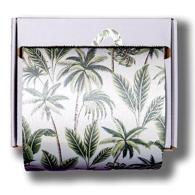 Simply Hair Pop-Up Hair Foil - 500 Pre-Cut & Folded Sheets for Hair Dye, Highlights & Balayage - Embossed, No-Slip Grip - Pop-Up Dispenser - 12.7x27.9cm - Palm Leaf