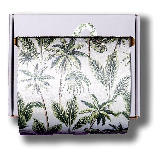 Simply Hair Pop-Up Hair Foil - 500 Pre-Cut & Folded Sheets for Hair Dye, Highlights & Balayage - Embossed, No-Slip Grip - Pop-Up Dispenser - 12.7x27.9cm - Palm Leaf