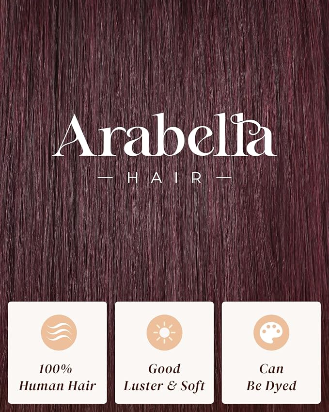 Arabella 6x5 Ready to Go Glueless Wigs Human Hair Purplish 99J Burgundy Lace Front Wigs Real 230% Density Human Hair Pre Cut Lace Pre Plucked Bleached Knots Wig Human hair (20inch, 6x5 Straight Wig)