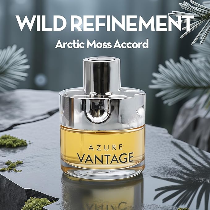Men's Cologne Gift Set 4 Pack Azure Vantage Series - 3.4 Fl Oz Each | Vanilla Bourbon, Leather & Amber Floral Fragrance | Luxury Eau de Toilette Quartet