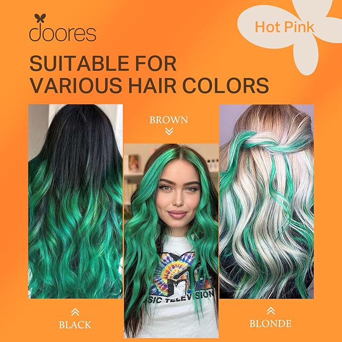 Doores I Tips Hair Extensions Real Human Hair, Green 18 Inch 25g, Extensions For Women, Colorful Natural Hair Extensions