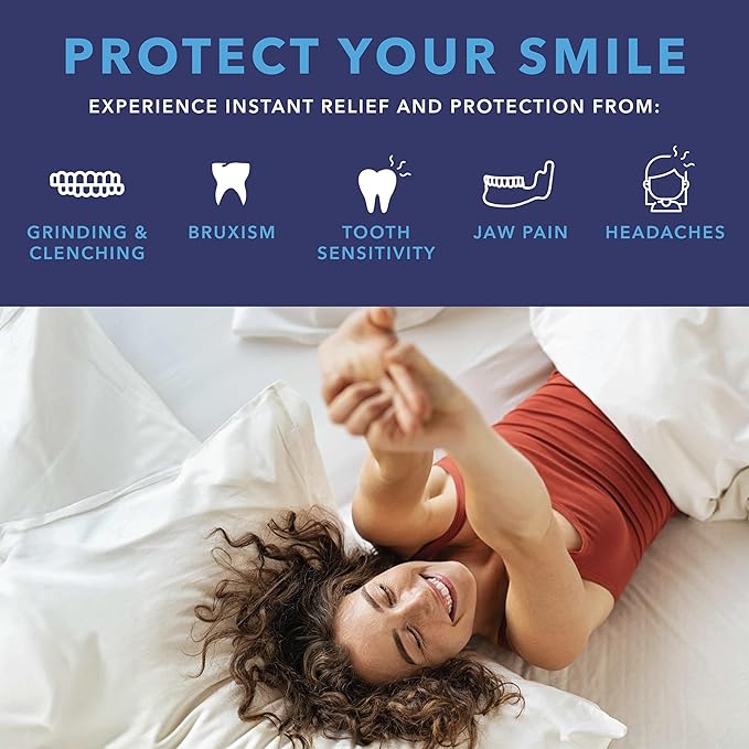 CustMbite Nightguard for Teeth Grinding, Clear (2 Pack) Made in USA