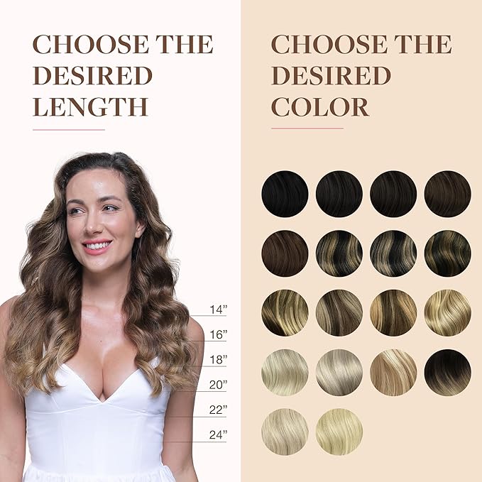 GOO GOO Clip in Hair Extensions Real Human Hair, Remy Human Hair Extensions Clip ins for Women, Natural Human Hair, 18inch 130g 7Pcs, 4/27/4 Balayage Chocolate Brown to Caramel Blonde