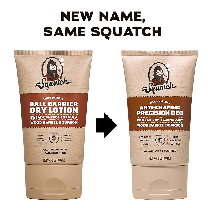 Dr. Squatch Whole Body Deodorant for Men - Odor + Sweat Control - Aluminum + Talc Free - Natural Ingredients - Dermatologist-Tested for All Skin Types - Wood Barrel Bourbon (3.4 fl oz, 2-Pack)