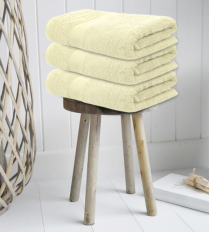 Softolle Luxury Bath Towels Set of 4 (27” x 54”) | Towels for Bathroom | Super Soft | Highly Absorbent Towels for Home, Spa, Gym (Cream)