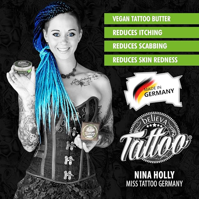 Aftercare Butter – Vegan Tattoo Care Balm for Moisturized & Nourished Skin – 3.38 oz