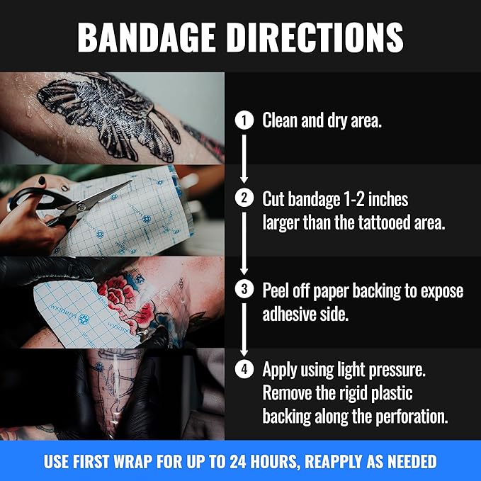 Saniderm Original Tattoo Aftercare Bandage (Large Roll, 8 in x 8 yd)