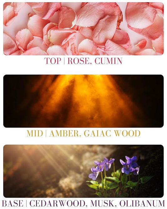 Rose Natural Hair & Body Mist Spray, Pure Essential and Fragrance Oils, Alcohol-Free, Handmade in California, 0.5Fl Oz