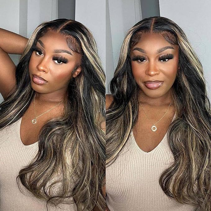 WOWANGEL 13x6 HD Lace Front Wigs Human Hair Body Wave Pre Plucked SKINLIKE 0.1mm Extremely Thin Real HD Lace Front Wigs 180% Density Glueless Human Hair Wigs for Women 18 Inch