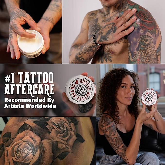 Hustle Butter Deluxe – Tattoo Butter for Before, During, and After the Tattoo Process – Anti-Inflammatory Lubrication – 100% Vegan Replacement for Petroleum-Based Products – 5 oz (2 Pack)