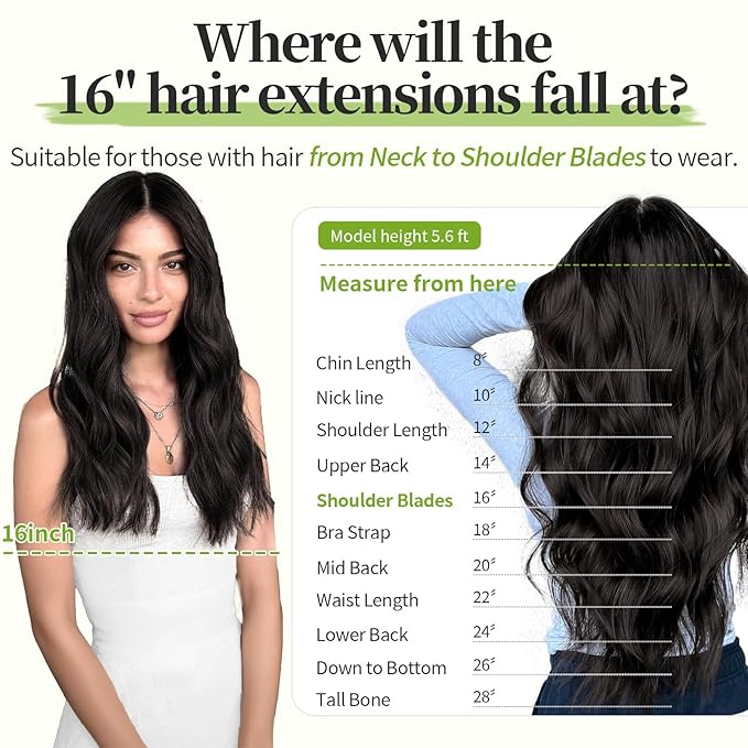 KooKaStyle Invisible Wire Hair Extensions with Transparent Headband Adjustable Size 4 Secure Clips Long Wavy Secret Wire Hairpiece for Women (16 Inch, Chestnut Brown)