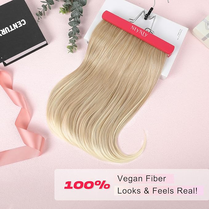Hair Extensions, 4PCS 18" Clip in Hair Extensions Layered Cut Natural Lightweight Hairpieces with Thinner Softer Invisible Weft for Women - Dark Blonde with Light Ends
