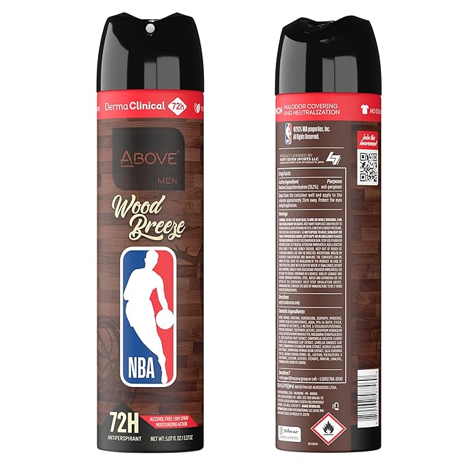 Above NBA – Dallas Mavericks Deodorant Gift Set – A Giftable Set for Mavericks Fans – Antiperspirant Spray, 4 Signature Scents, 72h Protection, Dry Spray, No Stains – 5.07 oz, Pack of 4