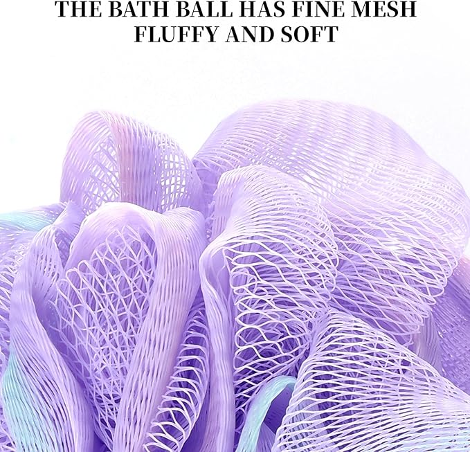 Mini Shower Loofah 20 Pack for Travel Portable Bath Sponge Puff Quick Lather Durable Mesh Gentle Exfoliation for All Ages Small Size Ideal for Home, Gym, or on The Go