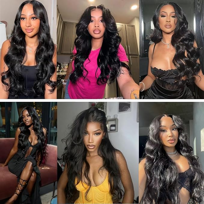 12 A Human Hair Bundles Curly Bundles Human Hair 100% Unprocessed Brazilian Raw Virgin Hair 4 Bundles Body Wave Natural Color (Body Wave Black, 20 20 22 22 Inch)