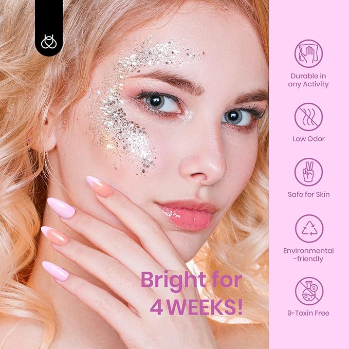 Beetles Pink Gel Nail Polish- 1 Pcs Baby Pink Gel Polish Nail Art Light Color Nail Polish Design Decoration Manicure Salon DIY Soak Off Home Uv Nail Lamp Needed 15ml