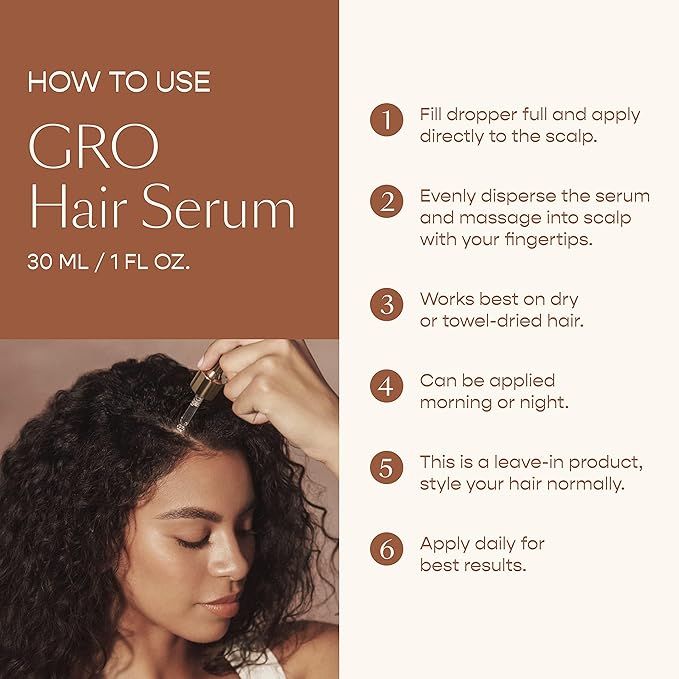 Hair Loss & Thinning Treatment for Women and Men, Scalp Serum for Thicker Fuller Hair in 90 Days, Water Based, No Oily Feeling