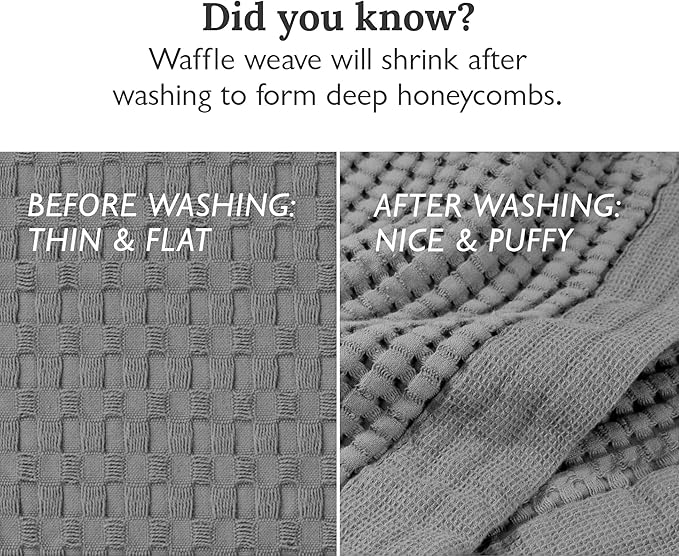 GILDEN TREE Waffle Bath Sheet Quick Dry Towel, Thin Luxury Bath Towels, Bath Sheets 40x80 Large Bath Towels, Modern Style (Slate)