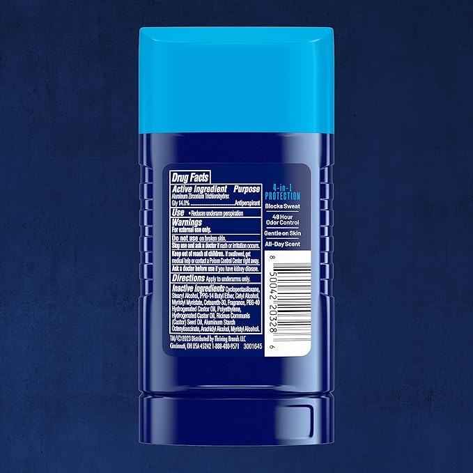 Right Guard Sport Fresh Scent Antiperspirant & Deodorant Invisible Solid - 4-in-1 Deodorant For Men, Blocks Sweat, 48-Hour Odor Protection, Quick-Drying, & Long-Lasting, 2.6 oz (6 Pack)