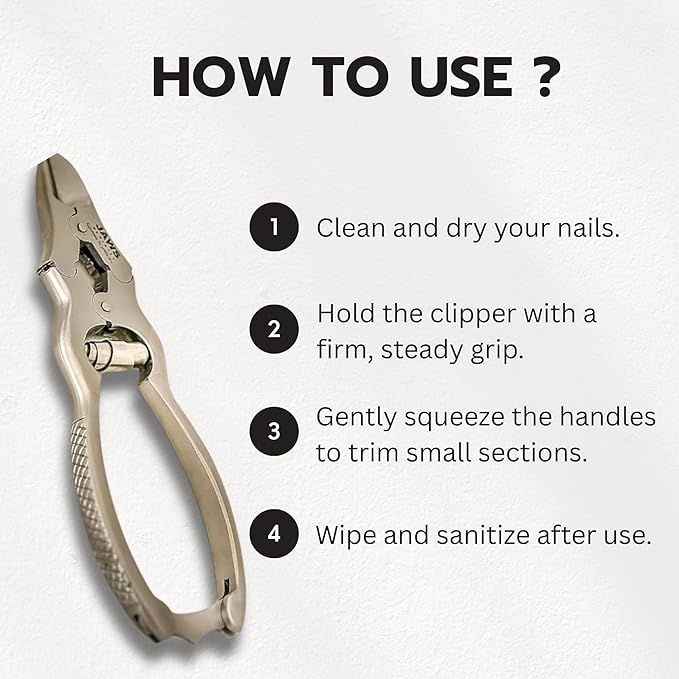 Large Surgical-Grade Toe Nail Clippers - Heavy Duty Double Action Mycotic - Jaws Podiatry Stainless Steel Toenail Clippers for Thick Toenails - Ingrown Cuticle Nippers - Manicure Pedicure Tools
