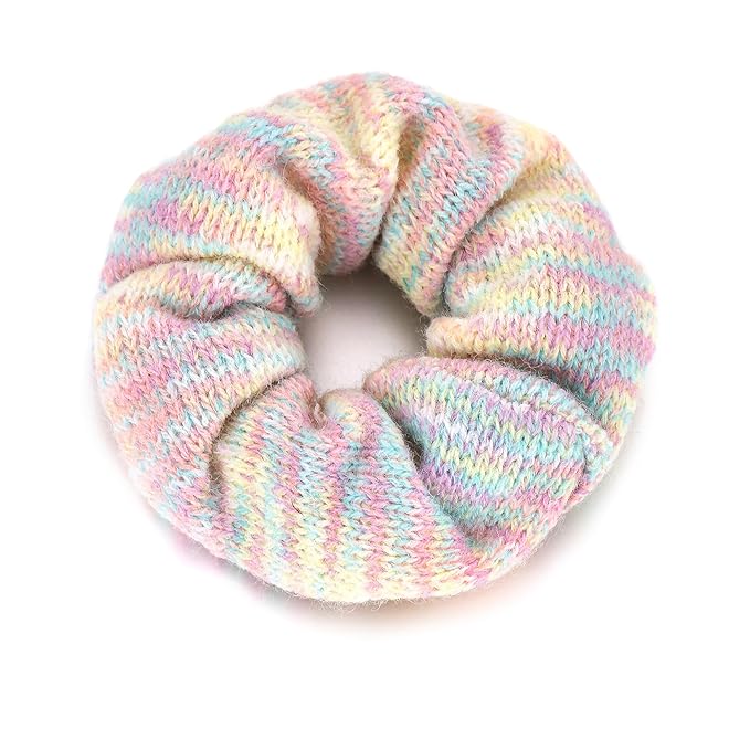 Thick Large Pink Hair Scrunchie for Women Soft Knit Scrunchie Everyday Stylish Tie Dye Hair Accessories