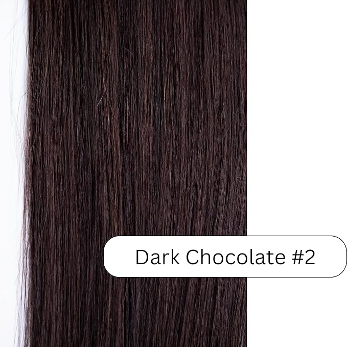 100% Real European Human Hair Keratin Bond Extensions 20" Dark Chocolate #2
