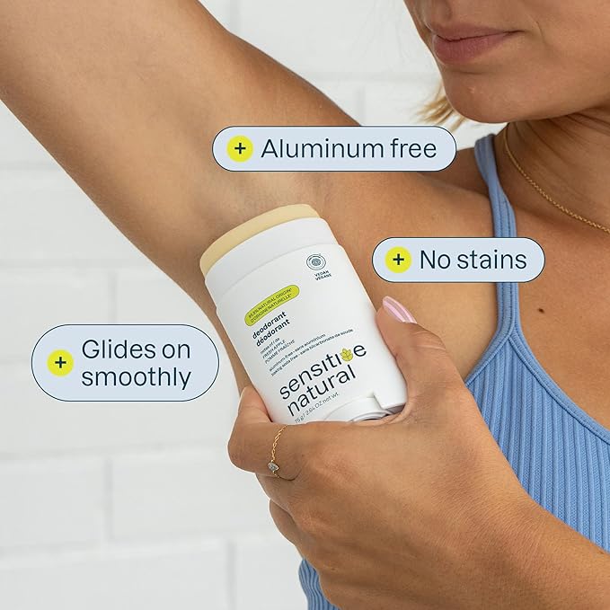 ATTITUDE Deodorant for Sensitive Skin, Aluminum Free & Baking Soda Free, Gentle & Vegan, Long-Lasting Odor Protection, Fresh Apple Scent, 2.64 Oz