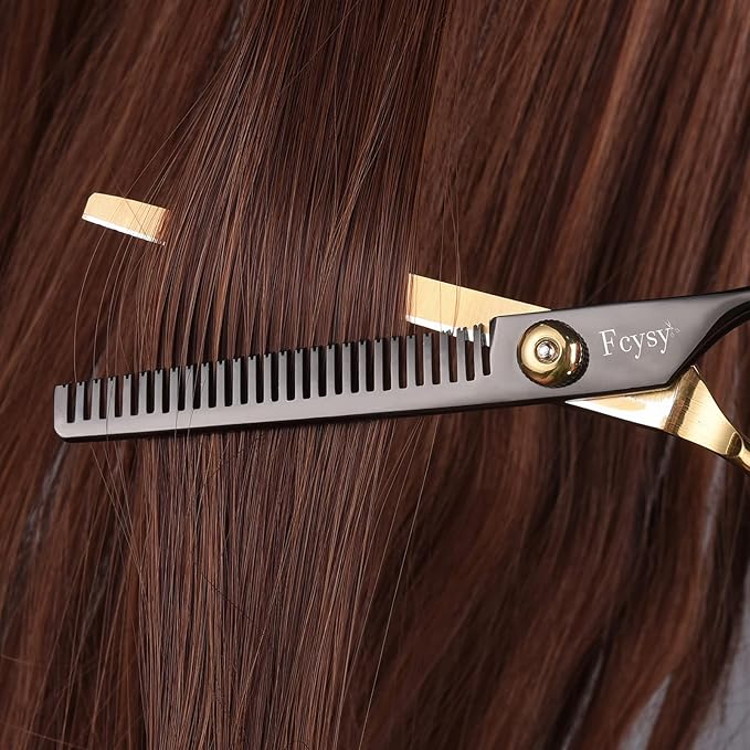 Hair Scissors Barber Shears Set, Fcysy Professional Hair Cutting Kit, Haircut Thinning Shears for Haircutting, Hairdresser Trimming Scissors Tools for Men Women Pet
