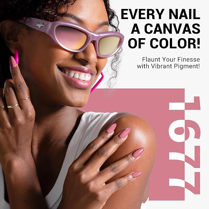 MelodySusie Thick Pink Gel Nail Polish,0.5fl oz Rose Pink Nails Soak Off UV LED Nude Pink Gel Polish Gift for Women Nail Art Manicure Salon DIY Nail Design Decoration at Home-1677