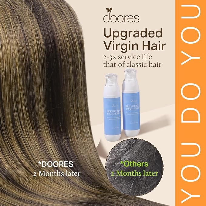 DOORES Keratin Hair Extensions, Chocolate Brown to Caramel Blonde 22 Inch 50g/50s, Utip Extensions Real Human