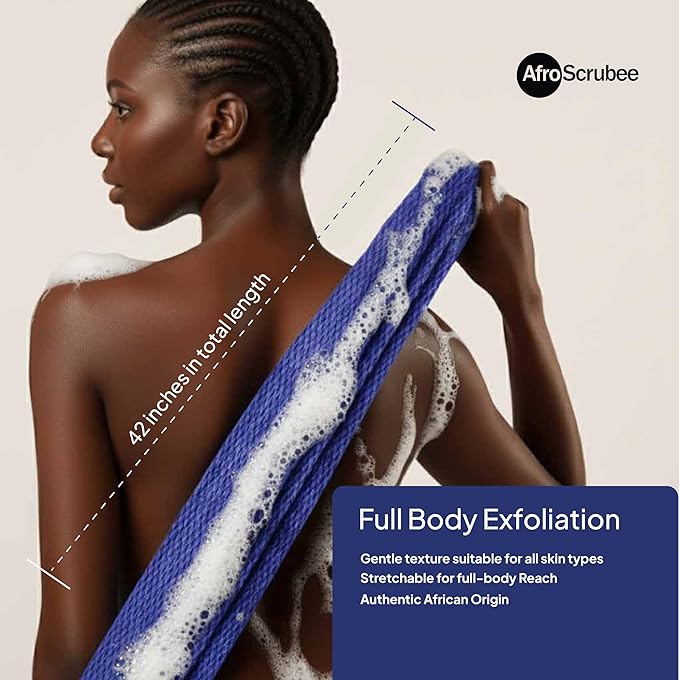 Authentic African Net Sponge Exfoliating Bath Sponge (Royal Blue)
