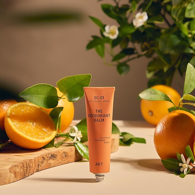 AKT Deodorant Balm 1.7 Fl Oz, Natural Deodorant for Men and Women, Award-Winning, Multi-use, Cream Deo Without Aluminum, Sc.01 Orange Grove, Plastic Free, All Genders