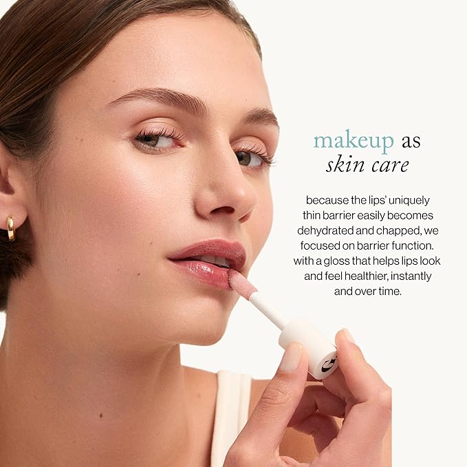 goop Beauty Hydra-Barrier Gel Gloss | Hydrating Lip Gloss to Moisturize & Plump Lips | Hyaluronic Acid & Vitamin E | Lilac - Sheer Amethyst | 0.13 oz