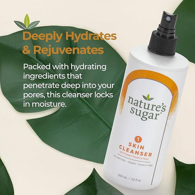 Nature's Sugar Prewax Skin Cleanser – Prep & Cleanse Spray for Waxing Care – Supports Paste Adhesion, Smooth Removal & Skin Wellness – Pre Wax Essentials for Body & Bikini – 355 ml / 12 fl oz